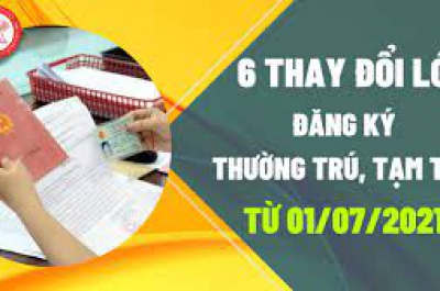 06 Thay Đổi Lớn Về Đăng Ký Thường Trú, Tạm Trú Từ 01/7/2021