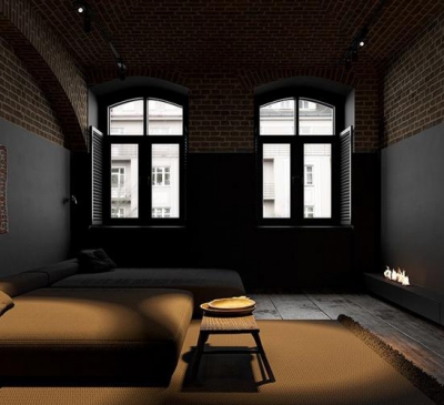 Vẻ đẹp 'lạ' của căn hộ trang trí bằng màu đen